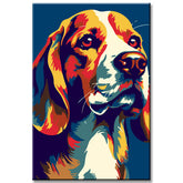 Beagle dog portrait - paint by numbers